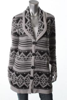 Design History New Gray Knit Shawl Collar Cardigan Sweater L BHFO