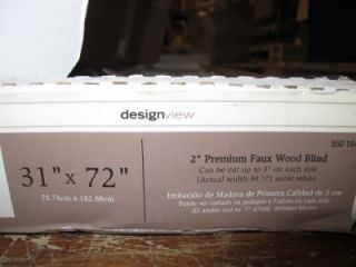 Designview 2 Premium Faux 550 154 Wood Window Blind 31 x 72 White