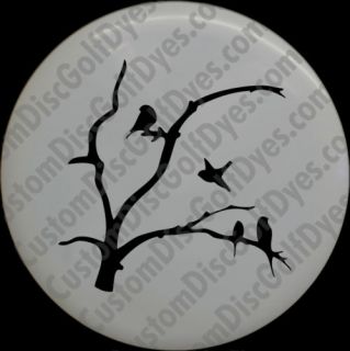 Disc Golf Custom Dye Stencil Birds N Tree 2 Pack