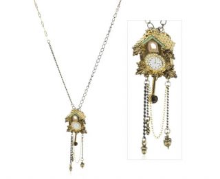 NEW Disney Couture Jewelry Pinocchio Coo Coo Cuckoo Clock Necklace