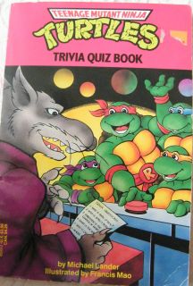Teenage Mutant Ninja Turtles Trivia Quiz Book by Michael Lander 1991