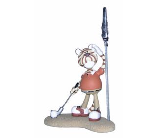 Sport Tiger Golf Golfing Figurine Note Gift Card Memo Picture Photo