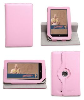 Dante 360 Rotating Pink Nook Tablet Color Case Vertical Stand Cover