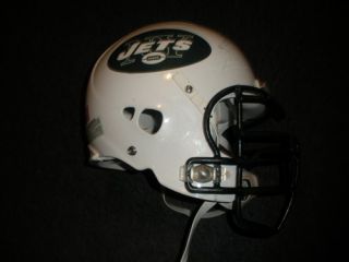 Mike DeVito 2011 2012 NY Jets Game Worn Helmet Meigray NY Jets LOA