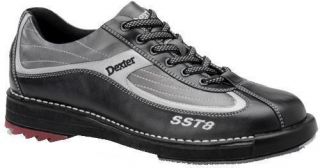 Dexter SST 8 Mens Black Silver Bowling Shoes Wide Width