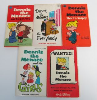 Lot 5 Dennis The Menace Cartoon Books Hank Ketcham Short ‘N Snappy