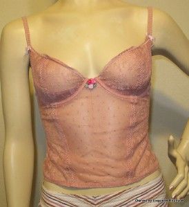 BETSEY JOHNSON Pink 34C Lace Bustier BNWT!! $78