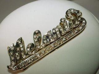 14kt Gold Stunning Quality Diamond Melanie Name Plate