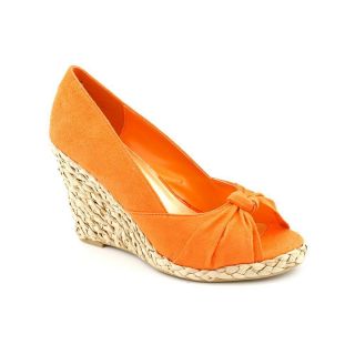 Diba Dandi Lion Womens Size 8 5 Orange Open Toe Textile Wedges Shoes