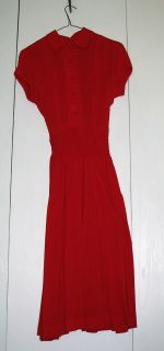 1940s Doris Dodson Red Dress Ear Rings