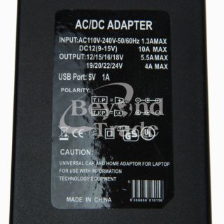  Power Adapter Laptap USB AC Charger 100W AC DC Car Adapter