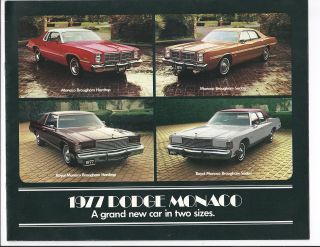 Vintage 1977 Dodge Monaco Color Dealers Brochure Free Shipping