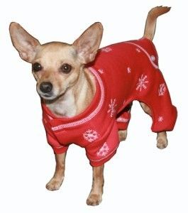 Hip Doggie Snowflake Long Johns Dog Pajamas 1 3 XXS