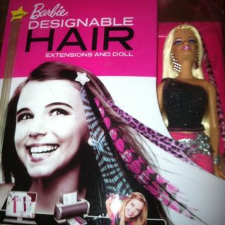 NEW Barbie Designable Hair Extensions Doll Design Print Wear Your Own