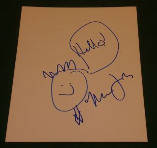 Fashion Designer Marc Jacobs RARE in Person Sketch Doodle Signed