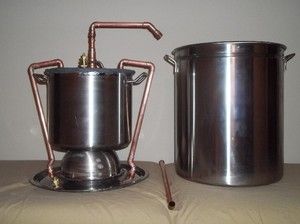 15 Gallon Stainless Steel Moonshine Still with condenser   moonshine