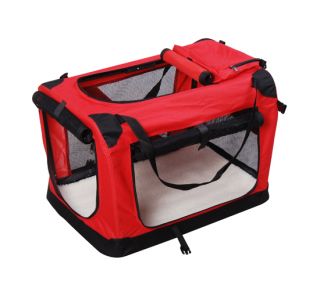  36 Red Portable Folding dog cat Pet carrier tote Crate Dog Cage W/Mat