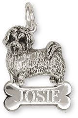 Personalized Sterling Silver Maltese Dog Charm Jewelry ML4NC