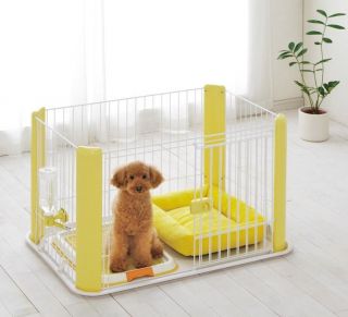 Dog Pen Pet Pen with Top Mesh Panel Dog Crate Playpen Kennel CLS 960