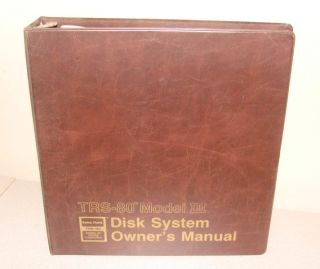 Vintage Radio Shack Disk System Basic Owners Manual TRS 80 Model III