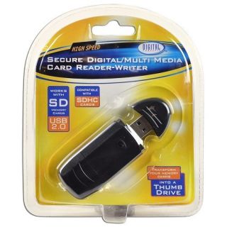 Digital Concepts CR 35S USB 2 0 SD SDHC MMC Card Reader Writer Black