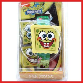 Spongebob Wrist Watch Digital Flip w Extra Face Cap