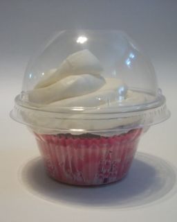 24 Cupcake Favor Box Plastic Container Dome Lid Wedding Bridal Baby