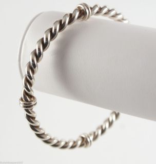 New Slane and Slane Sterling Silver Rope Twisted Bangle Bracelet $455