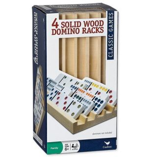 NEW 4 Solid Wood Domino Racks For Mexican Train Chicken Dominoes FREE