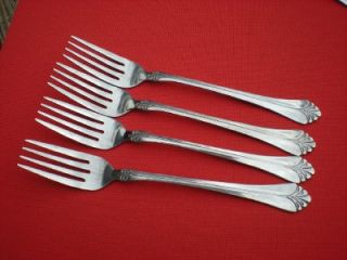 towle international santa barbara stainless dinner forks lot 4 pieces