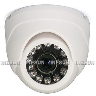  CCD 3 6mm Lens Security CCTV IR Mini Dome Camera White Color