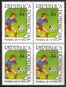 Dominican Republic World Cup Soccer Scott 1163 Mint Never Hinged Block