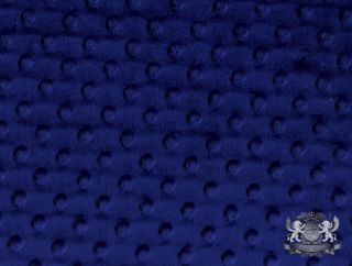 Minky Dimple Dot Cuddle Navy Sew Fabric 60 Wide by The Yard