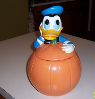 Vintage Disney Donald Duck Cookie Jar With Pumpkin California