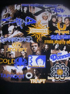 2003 Godsmack Seether Staind Rock Band Tour Shirt Xfest