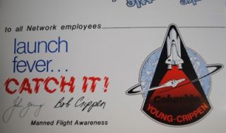  Space Shuttle STS 1 Tent Card Columbia John Young & Bob Crippen MFA