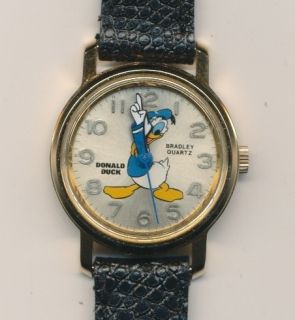 Bradley 50th Anniv L.E. Donald Duck Mickey Mouse Character Watch Lot
