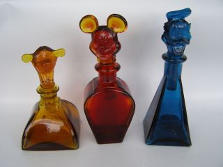PC Set Disney Mickey Donald Tiger Empty Bottles F Perfume Oil