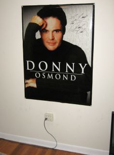 DONNY OSMOND HUGE SIGNED PROMOTIONAL POSTER IN PERSON SIGNING