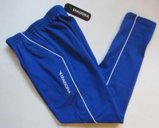 Diadora Prima Warm Up sweat Athletic Pants s Small New Soccer Blue