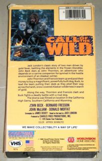 CALL OF THE WILD VHS MOVIE, Goodtimes Video 1976   John Beck & Bernard