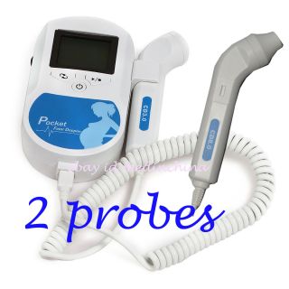 Blue LCD Fetal Doppler Vascular Doppler 3MHz Probe 8MHz Probes Total 2