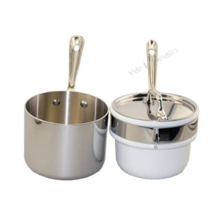  Sauce Pan with Porcelain Double Boiler   Brand New! Retail Packaging