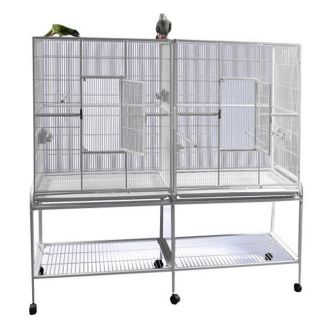 Cage Company 64x21 Double Flight Cage with Divider