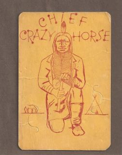  Chief Crazy Horse Toy Tomahawk Cardboard Holder Display Card