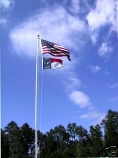  30' Flagpole Free 4x6 American Flag Flag Pole