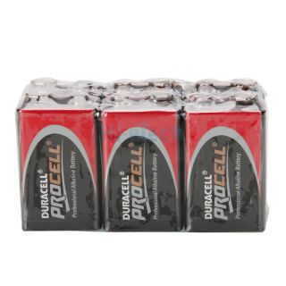 New 6 Pcs Duracell 9V Disposable Alkaline Batteries Black and Red