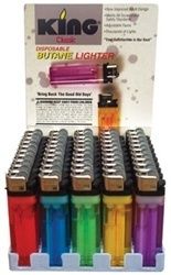 50 King Disposable Butane Lighters New in Box Wholesale Lot