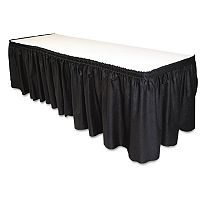 Black Table Set Linen Like Table Skirting 29 x 14