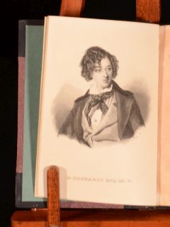 One of Disraelis novels, with a portrait of the author to